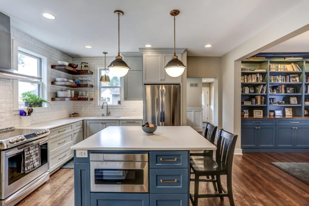 Blue Kitchen Island