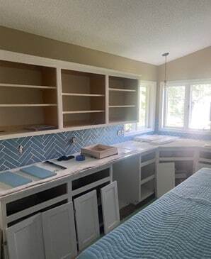 decide the pattern for setting your tlle, as well as the grout color