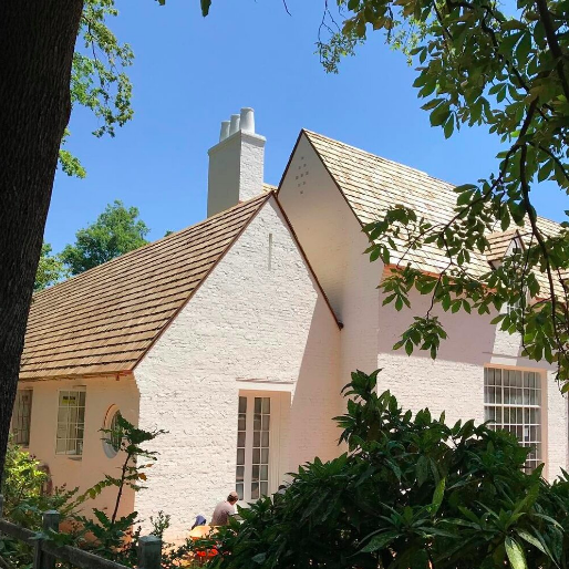 White Washed Brick Home Exterior
