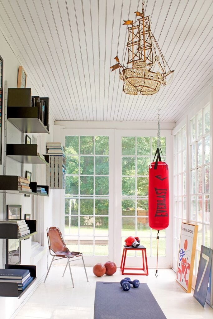 Home Gym in a Sunroom