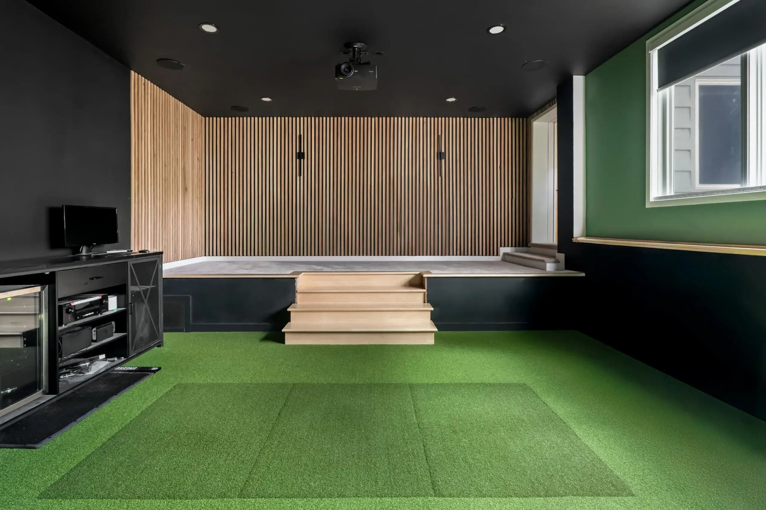 interior of a golf sim