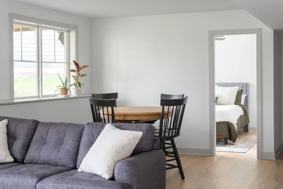 dining area in basement renovation