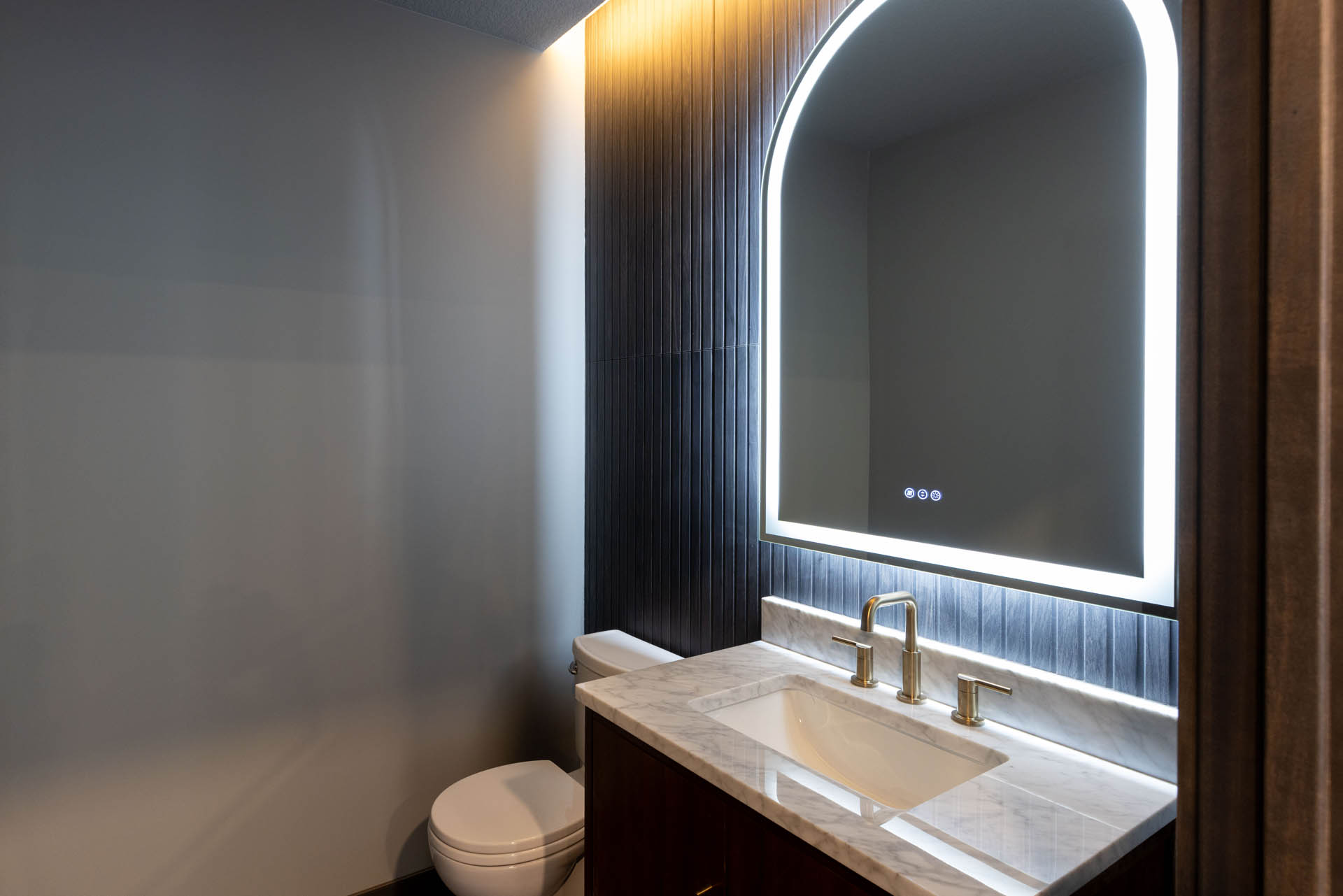 powder room inside indoor sport court complex