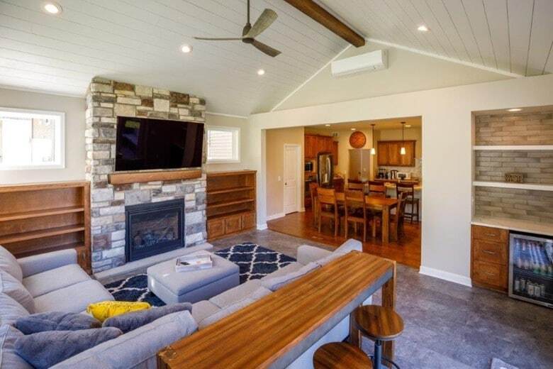 Renovating in phases? Be sure to blend old and new spaces in your home addition as shown in this image.